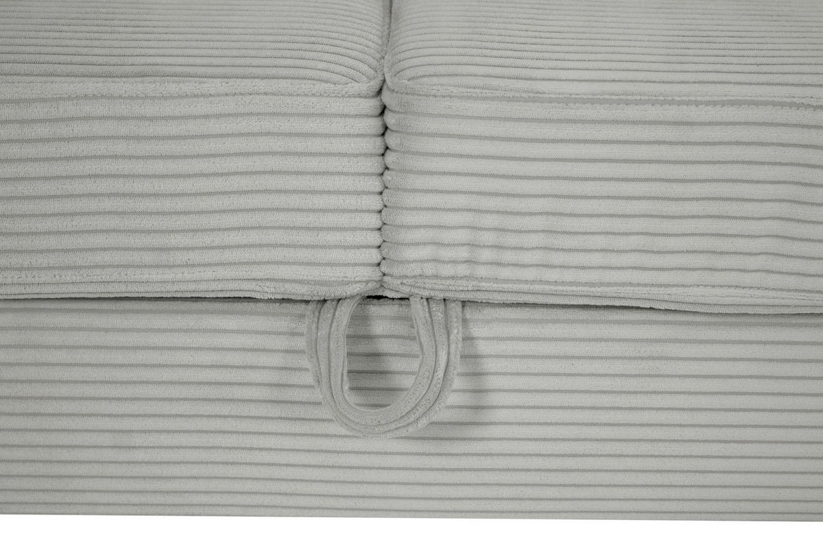 ECKSOFA in Cord Grau  - Silberfarben/Grau, Design, Textil/Metall (250/167cm) - Xora