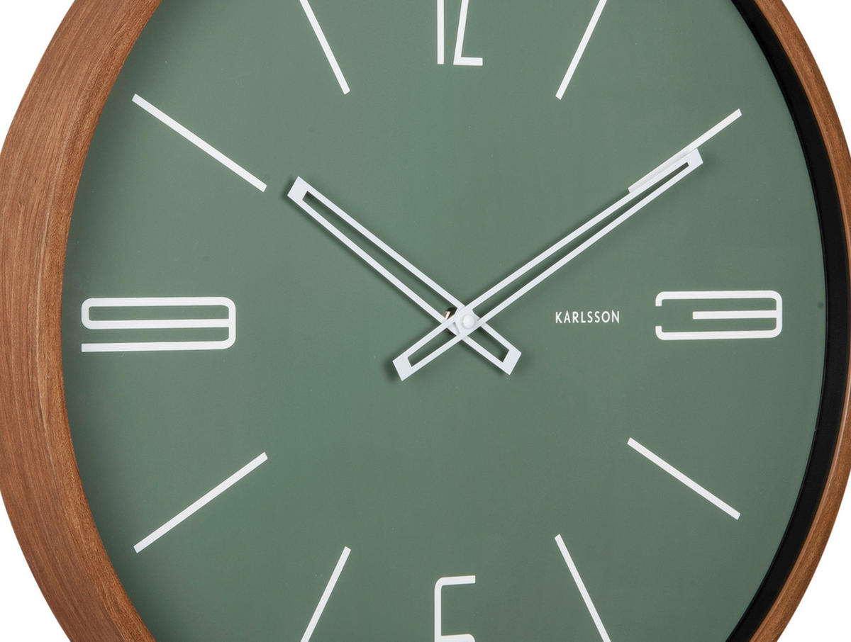 WANDUHR Marcado Grün  - Grün, Basics, Kunststoff (51cm) - Karlsson