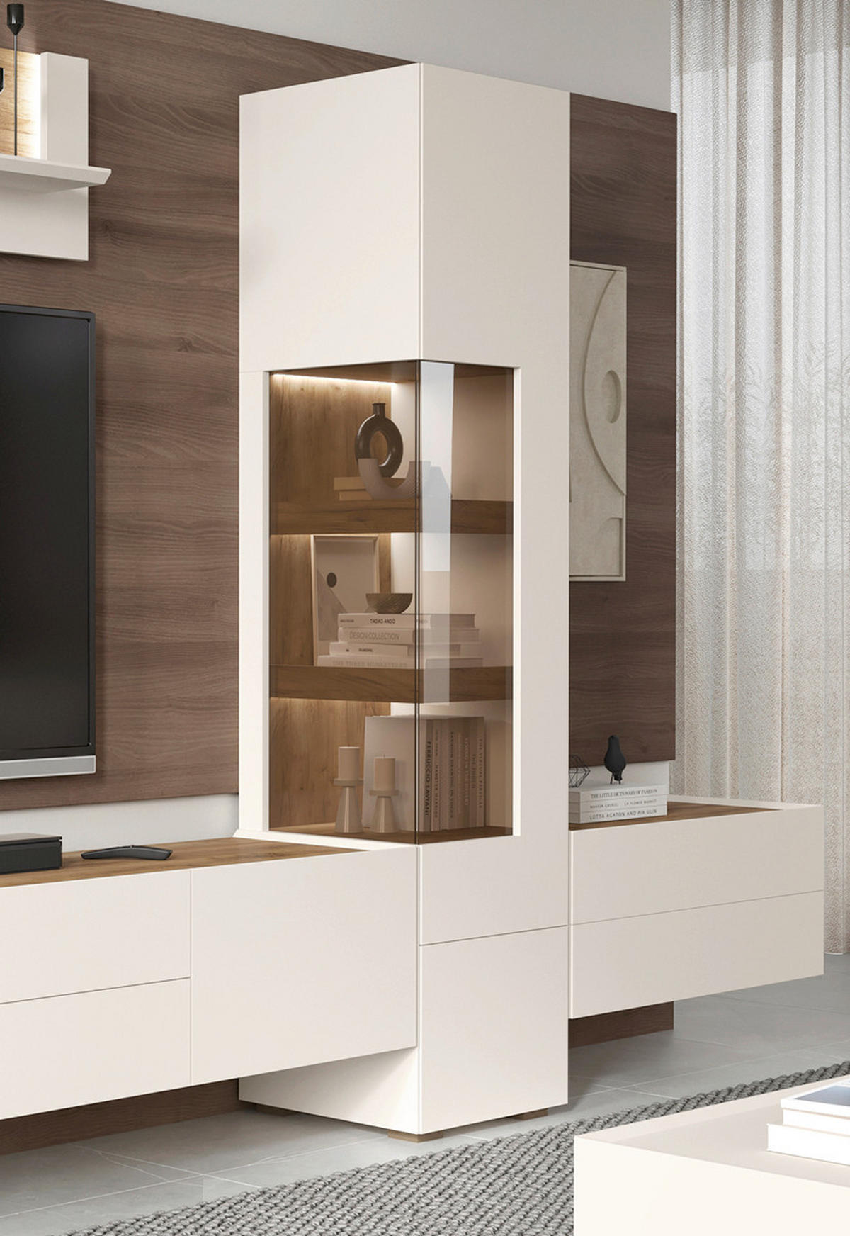 TV KOMODA kašmir  - kašmir, Dizajnerski, metal/pločasti materijal (206/57/47cm) - Voleo