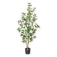 KUNSTPFLANZE 130 cm  - Schwarz/Braun, Design, Kunststoff (130cm) - P & B