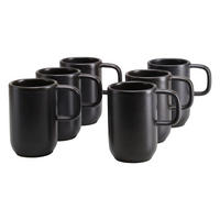 SET SKODELIC ZA KAVO  Uno Schwarz    6-delni 300 ml  - črna, Trend, keramika (300ml) - Creatable