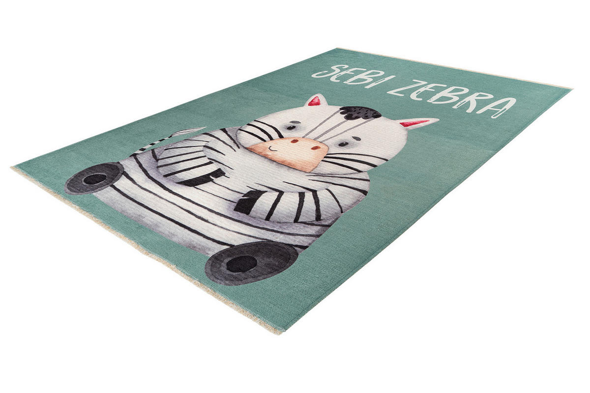 KINDERTEPPICH 115/170 cm  - Weiss/Jadegrün, Trend, Textil (115/170cm) - Ben'n'jen