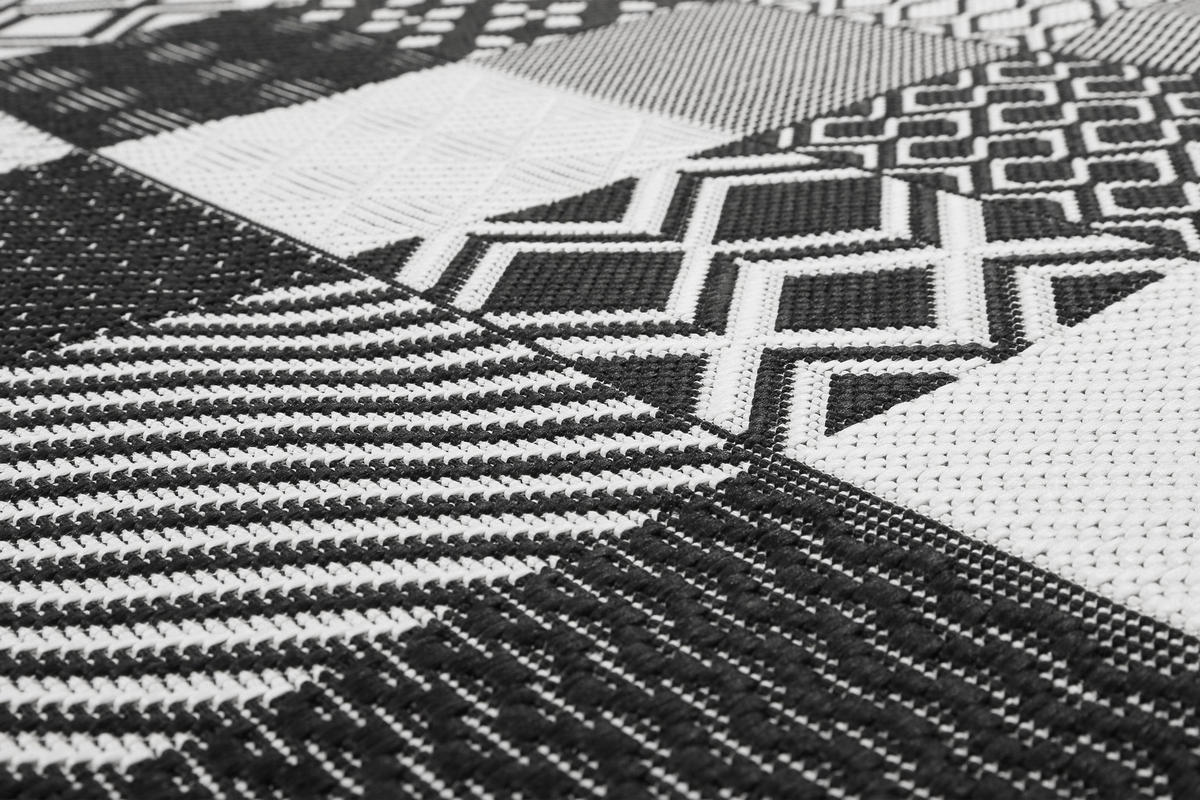 OUTDOORTEPPICH 120/170 cm Chester Schwarz, Weiß  - Schwarz/Weiß, KONVENTIONELL, Textil (120/170cm) - Esprit