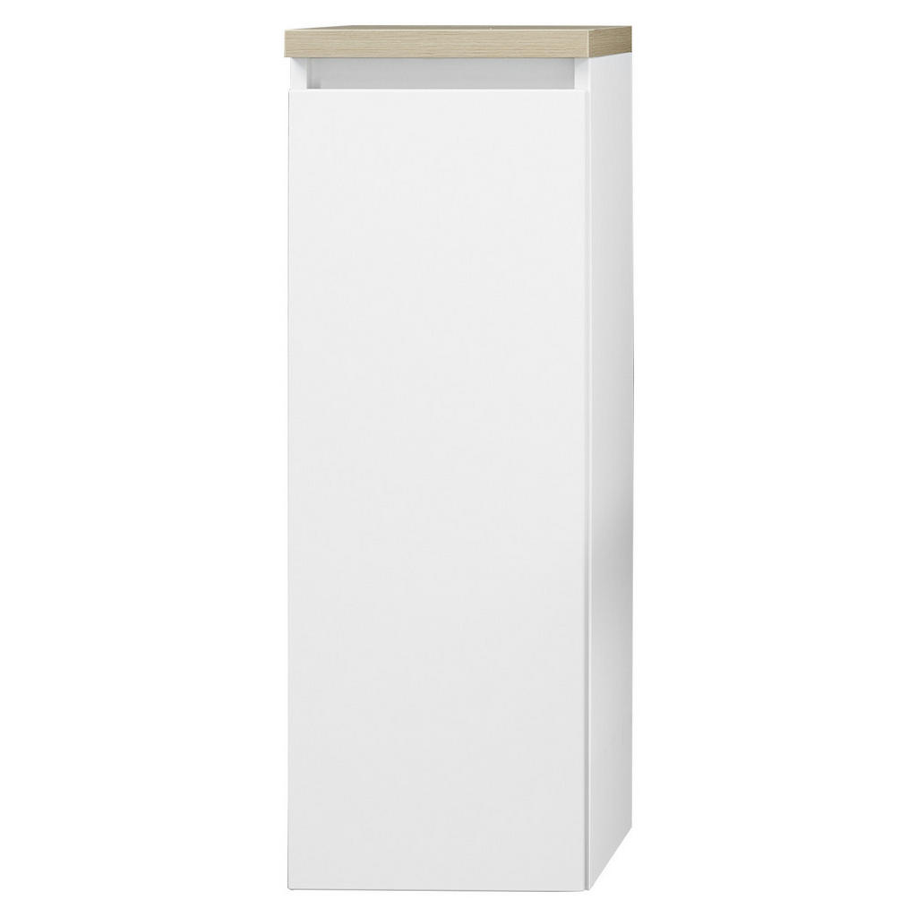 Thumbnail - Novel Highboard Nv.312, Weiß, Eiche, Glas, 2 Fächer, 30x85.8x30 cm, Made in Germany, hängend, Esszimmer, Anrichten