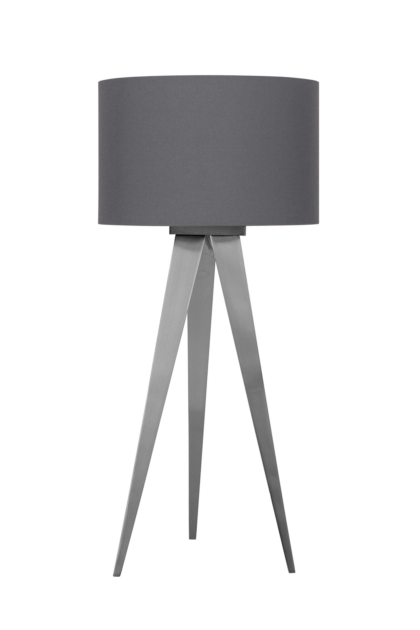 TISCHLEUCHTE Tripod 28/61,5 cm   - Nickelfarben, Basics, Textil/Metall (28/61,5cm) - Näve