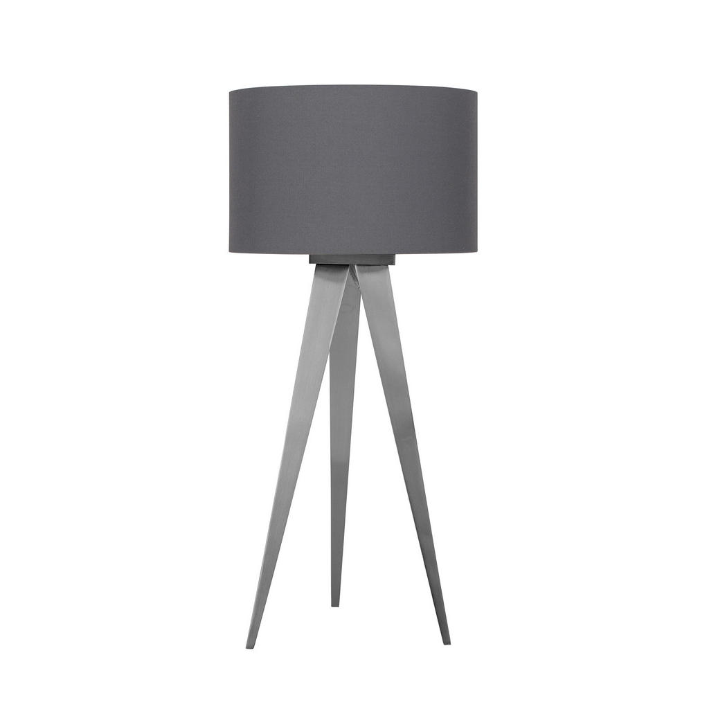 Tischlampe Tripod Nickelfarben mit Kippschalter