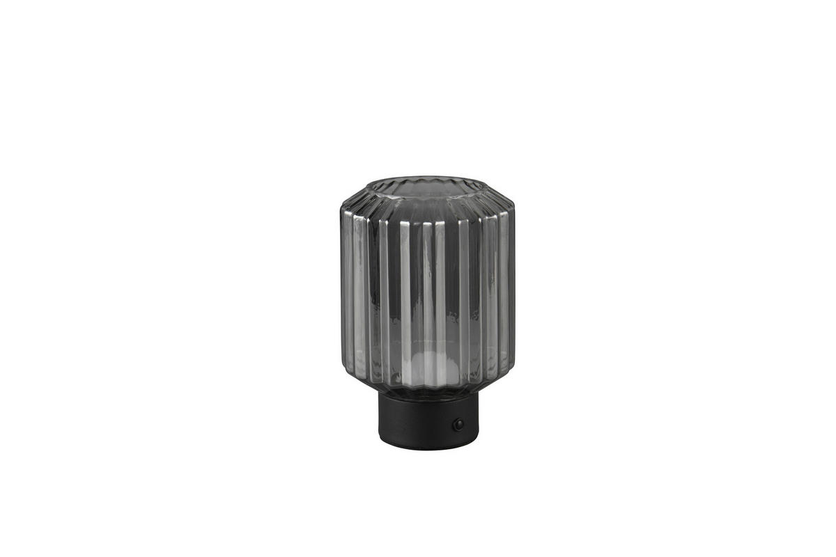 PORTABEL LAMPA Lord 13/19,5 cm   - grå/svart, Klassisk, glas (13/19,5cm)