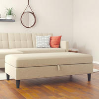 HOCKER in Textil Cappuccino  - Schwarz/Cappuccino, Basics, Kunststoff/Textil (130/43/69cm) - Livetastic