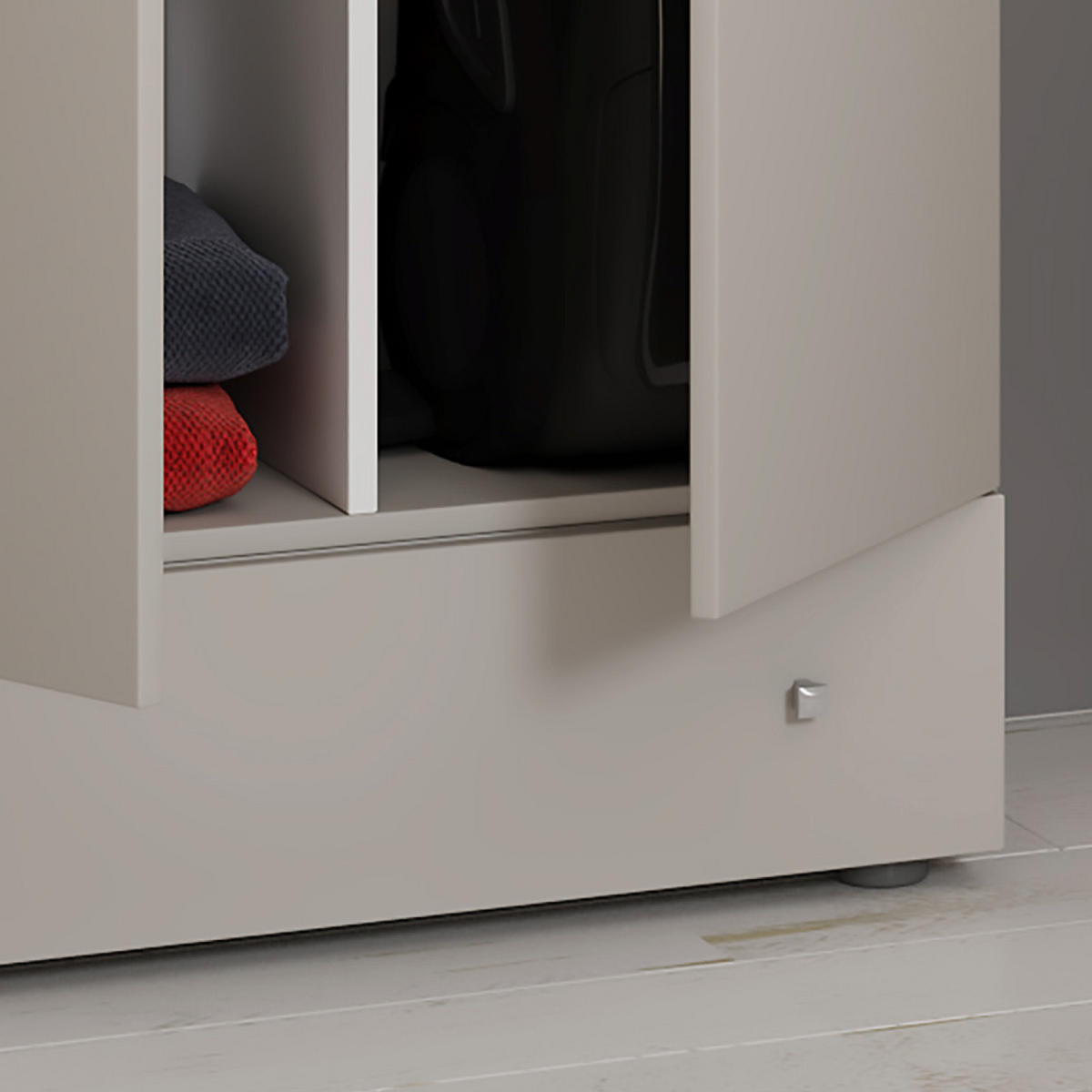 MEHRZWECKSCHRANK 70/200/39 cm  - Schwarz/Grau, Modern, Holzwerkstoff/Kunststoff (70/200/39cm) - MID.YOU