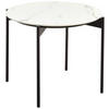 COUCHTISCH in Metall, Keramik 55/55/49 cm  - Creme/Schwarz, Design, Keramik/Metall (55/55/49cm) - Venjakob