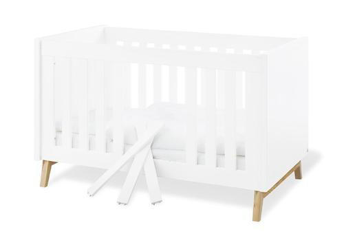 GITTERBETT PINOLINO RIVA 149/78/88 cm  - Eschefarben/Weiß, Design, Holz/Holzwerkstoff (149/78/88cm) - Pinolino