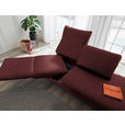 RÉCAMIERE in Echtleder Rot  - Chromfarben/Rot, Design, Leder/Metall (209/85-109/95-16cm) - Dieter Knoll
