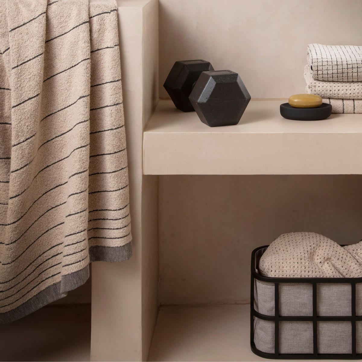 DUSCHTUCH EDEN 80/150 cm  - Naturfarben, Basics, Textil (80/150cm) - Moeve