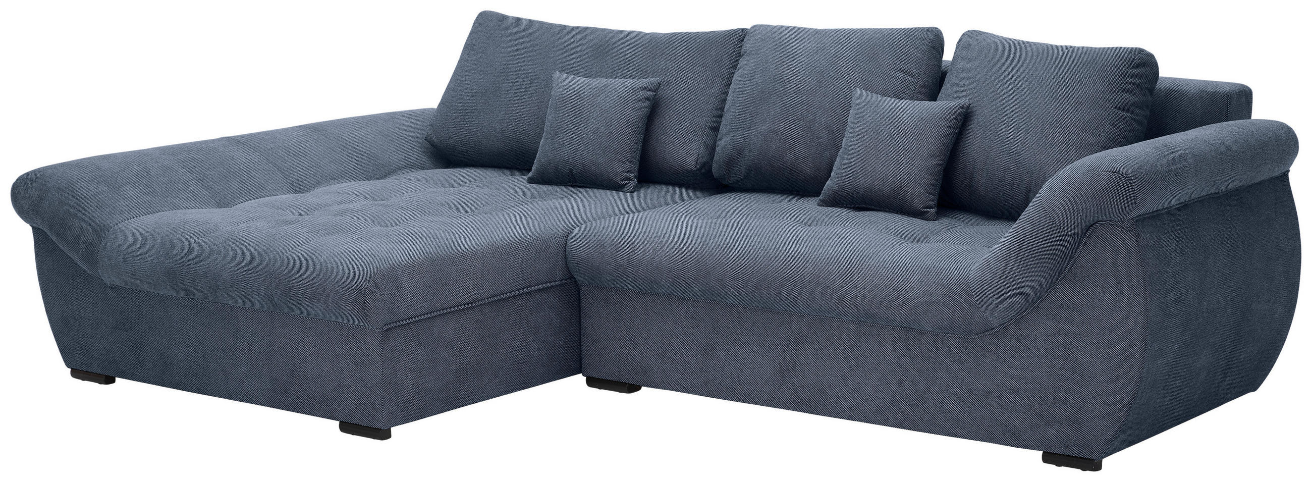 Thumbnail - Xora Ecksofa, Anthrazit, Textil, 3-Sitzer, Füllung: Schaumstoffflocken,Silikon, Schaumstoffflocken,Silikon, Schaumstofff...