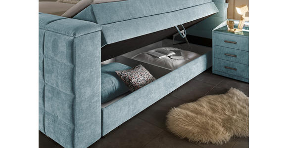 BOXSPRINGBETT 180/200 cm in Blau - Blau, KONVENTIONELL, Textil (180/200cm) - Carryhome