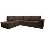 ECKSOFA Braun Chenille  - Schwarz/Braun, KONVENTIONELL, Kunststoff/Textil (212/275cm) - Carryhome