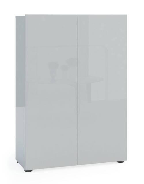SCHUHSCHRANK Grau  - Schwarz/Grau, Design, Holzwerkstoff/Kunststoff (80/115/34cm) - Xora