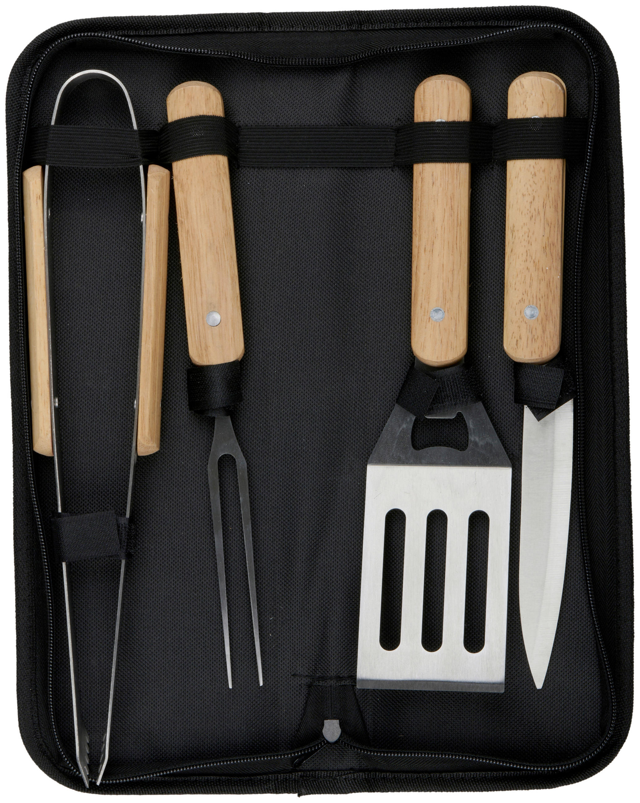 Alpina 6287 Grillbesteck Braun, Schwarz, Silber 5x13x37.6 cm