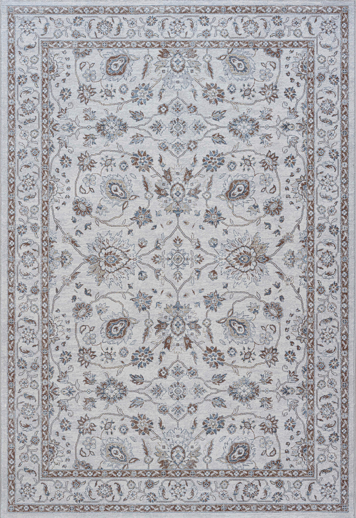 WEBTEPPICH 200/290 cm Creme, Rostfarben, Pastellblau  - Pastellblau/Rostfarben, LIFESTYLE, Textil (200/290cm)