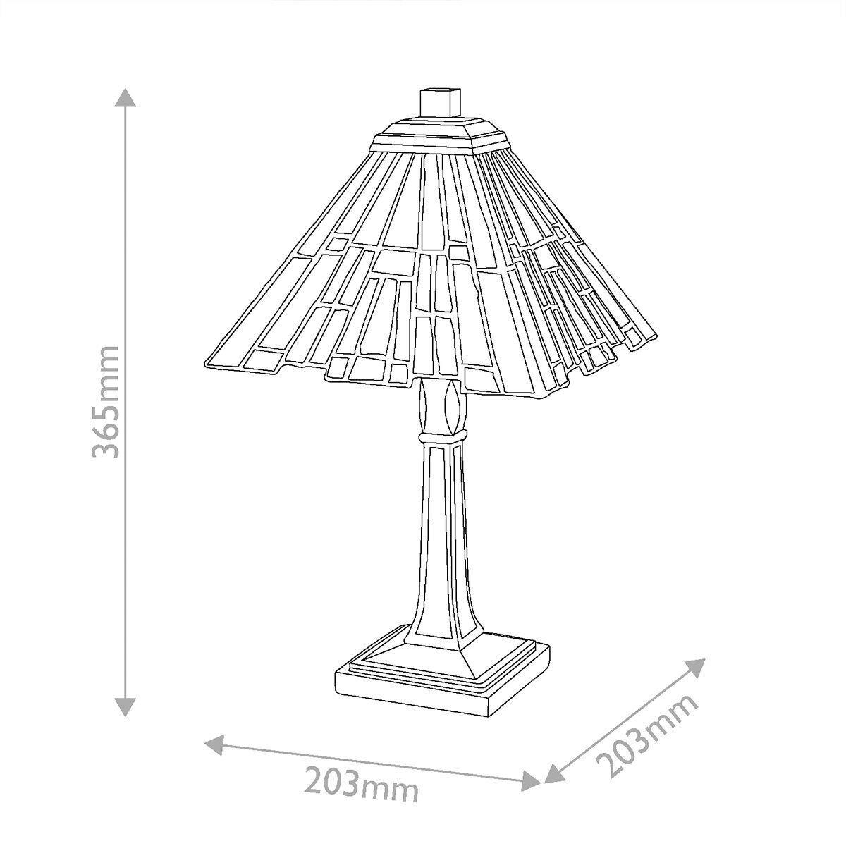 TISCHLEUCHTE Quoizel 20,3/36,5 cm  - Dunkelbraun/Multicolor, Design, Glas/Naturmaterialien (20,3/36,5cm) - Elstead Lighting
