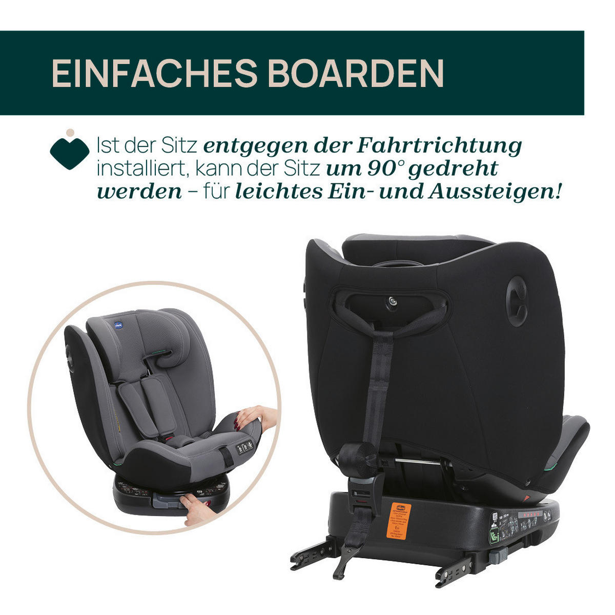 KINDERAUTOSITZ  - Schwarz/Grau, Basics (46/54/69/44cm) - Chicco
