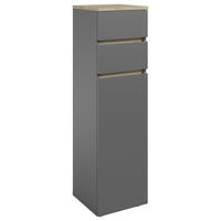 MIDISCHRANK 30/108/30 cm  - Eichefarben/Anthrazit, Design, Holzwerkstoff/Kunststoff (30/108/30cm) - home24