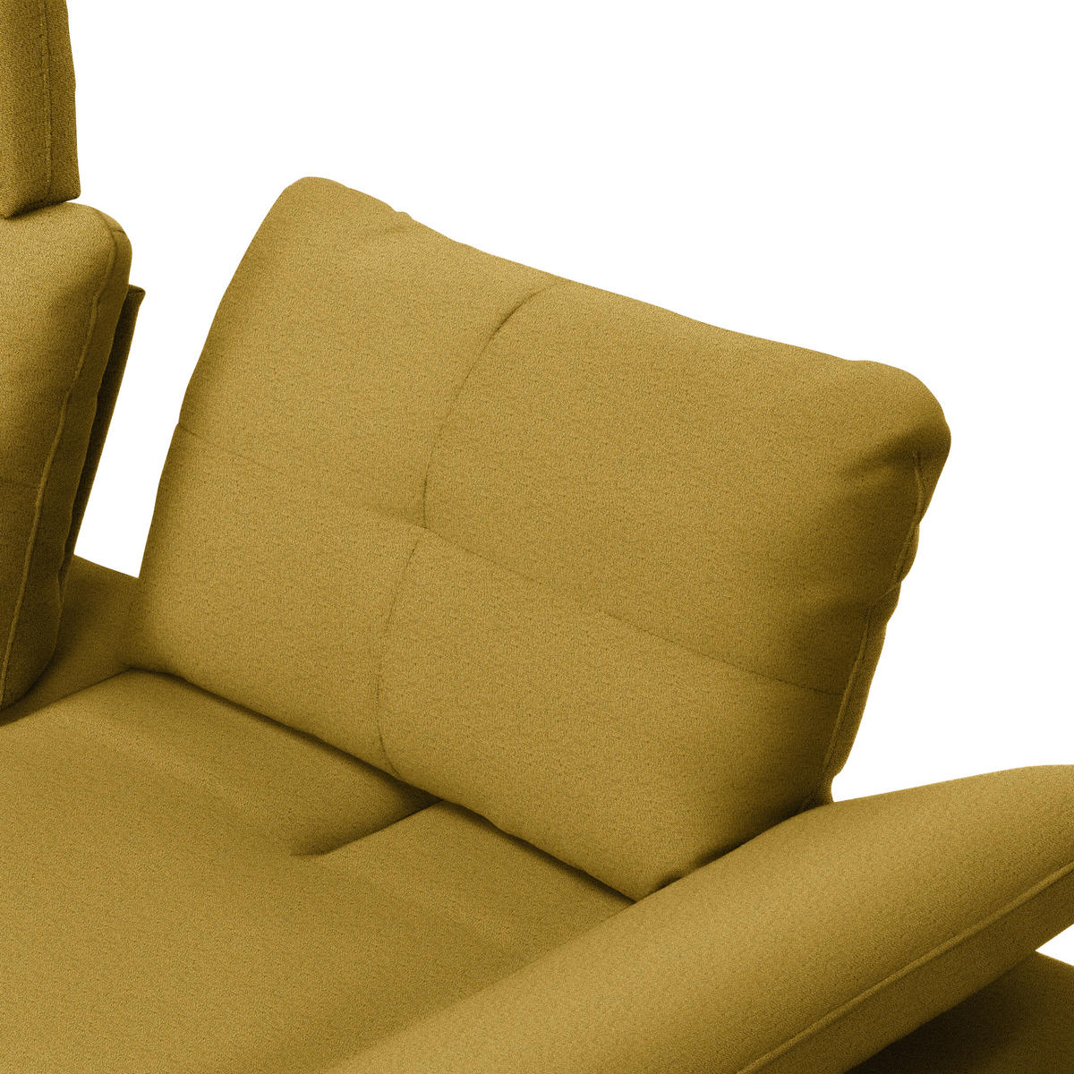 ECKSOFA in Webstoff Gelb, Hellgrün  - Gelb/Schwarz, Design, Textil/Metall (179/301cm) - Chilliano