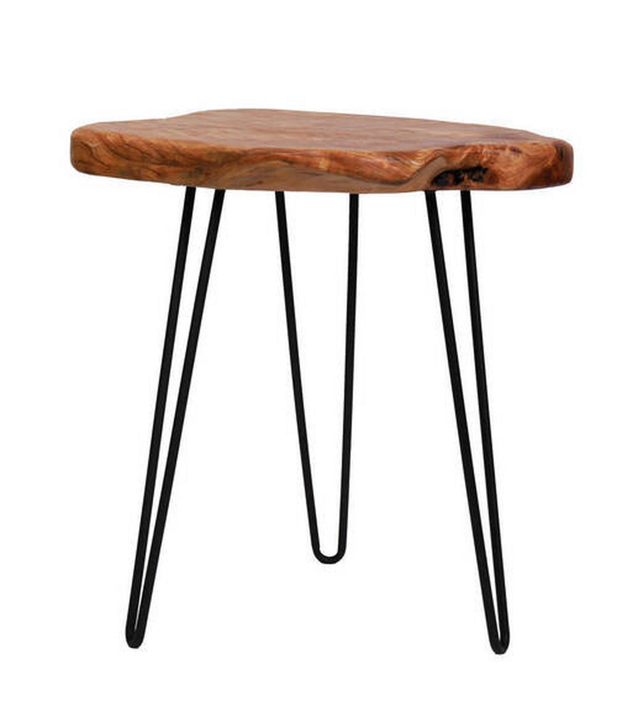 ODKLÁDACÍ STOLEK, cedr, přírodní barvy - přírodní barvy, Natur, kov/dřevo (40/45/52cm)