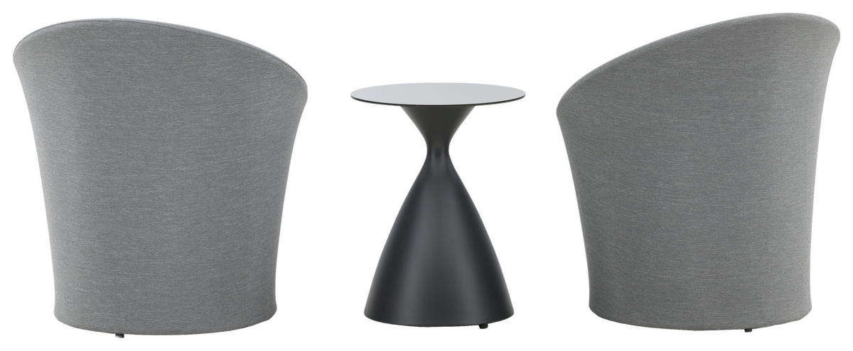 GARTENSET Aluminium  - Grau, KONVENTIONELL, Textil/Metall - Gardenson