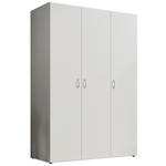 DREHTÜRENSCHRANK  in Weiß  - Alufarben/Weiß, KONVENTIONELL, Holzwerkstoff/Kunststoff (121/176/51cm) - Carryhome