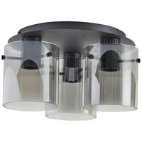 DECKENLEUCHTE 37/20 cm   - Anthrazit, LIFESTYLE, Glas/Metall (37/20cm) - Brilliant