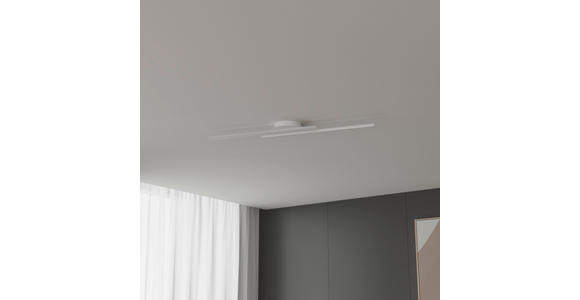 LED-DECKENLEUCHTE 96/20/5,5 cm   - Weiß, Basics, Kunststoff/Metall (96/20/5,5cm) - Novel