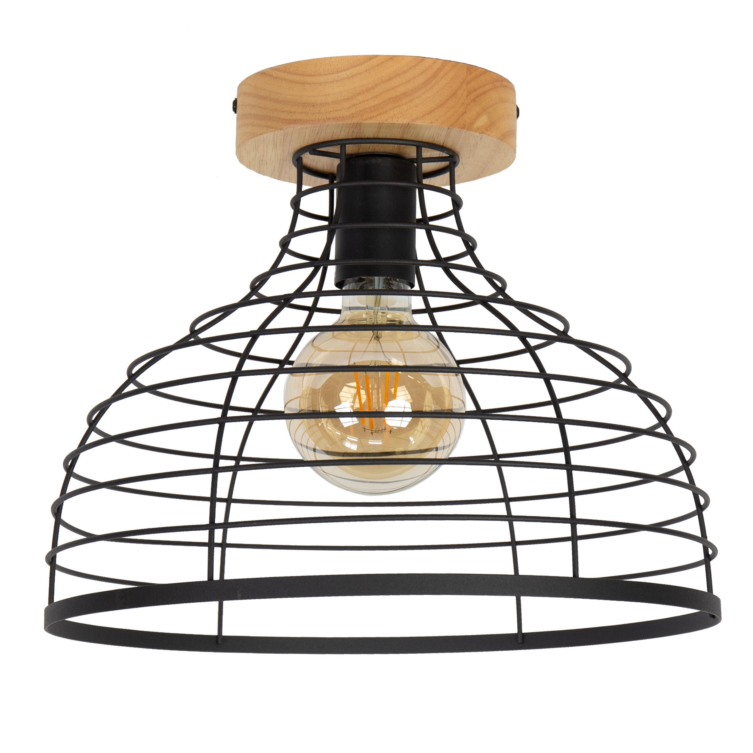 PLAFONJERA ESPEN  - braon/crna, Trendi, drvo/metal (35/28cm)