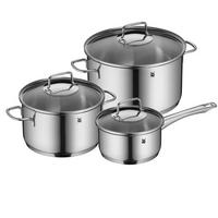 KOCHTOPFSET Astoria 3-teilig  - Basics, Glas/Metall - WMF