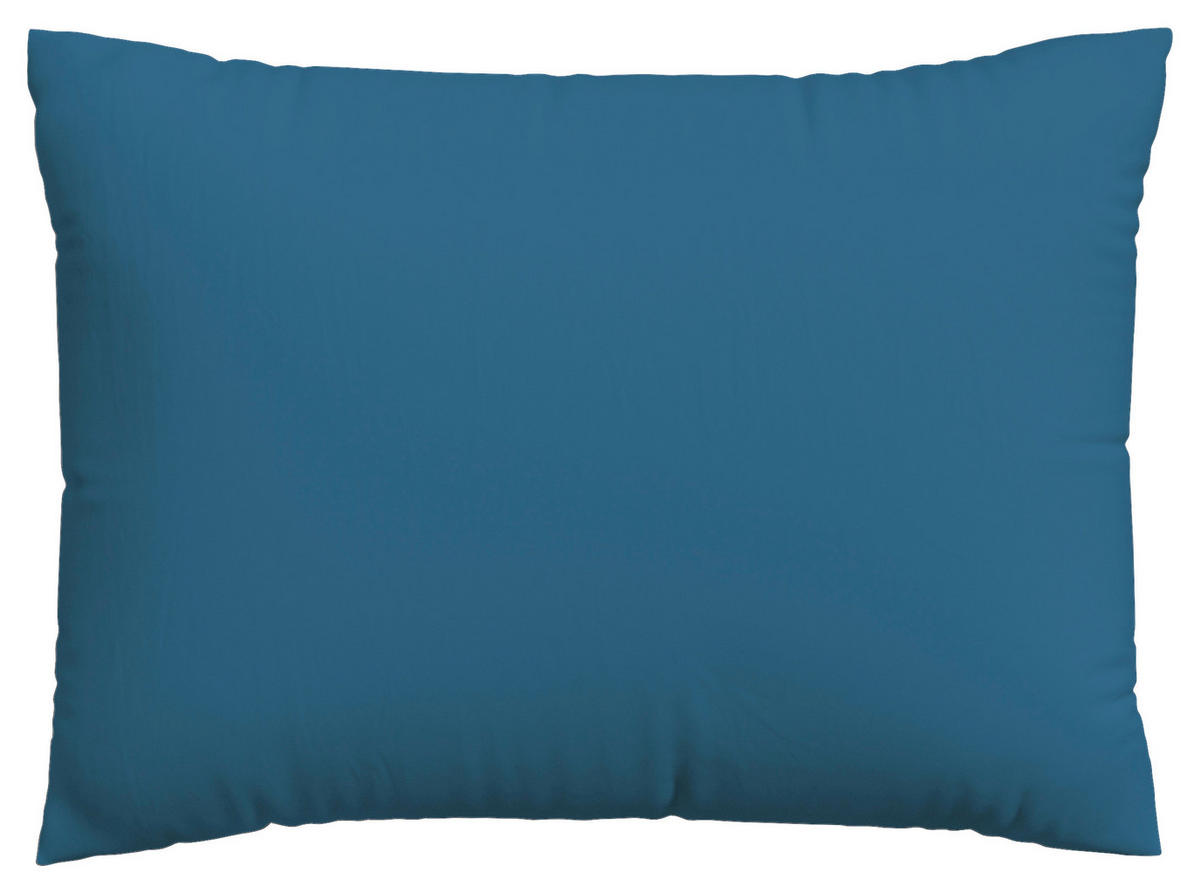 KOPFPOLSTERBEZUG WOVEN SATIN 70/90 cm  - Blau, Basics, Textil (70/90cm) - Schlafgut