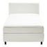 BOXSPRINGBETT Lederlook 120/200 cm INKL. Matratze, Topper - Schwarz/Weiß, Design, Kunststoff/Textil (120/200cm) - Hom`in