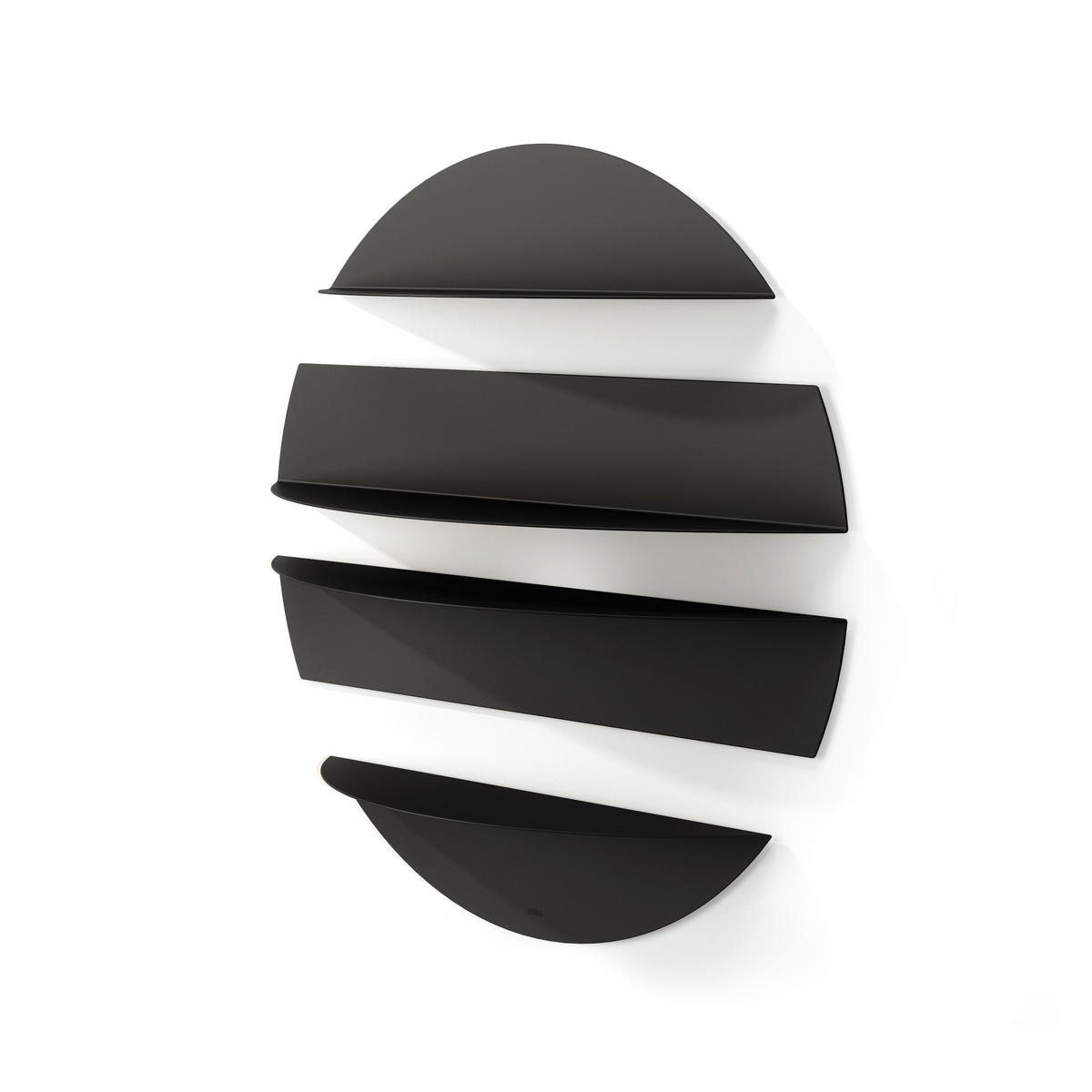 NÁSTĚNNÝ REGÁL, černá, 76/76/19 cm - černá, Basics, kov (76/76/19cm) - Umbra