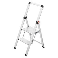 KLAPPTRITTLEITER - Silberfarben, Basics, Kunststoff/Metall (47/106/58cm) - Hailo