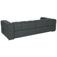 BIGSOFA  in Flachgewebe, Leinenoptik Dunkelgrau  - Dunkelgrau/Schwarz, Design, Textil/Metall (262/66/113cm) - Belluti