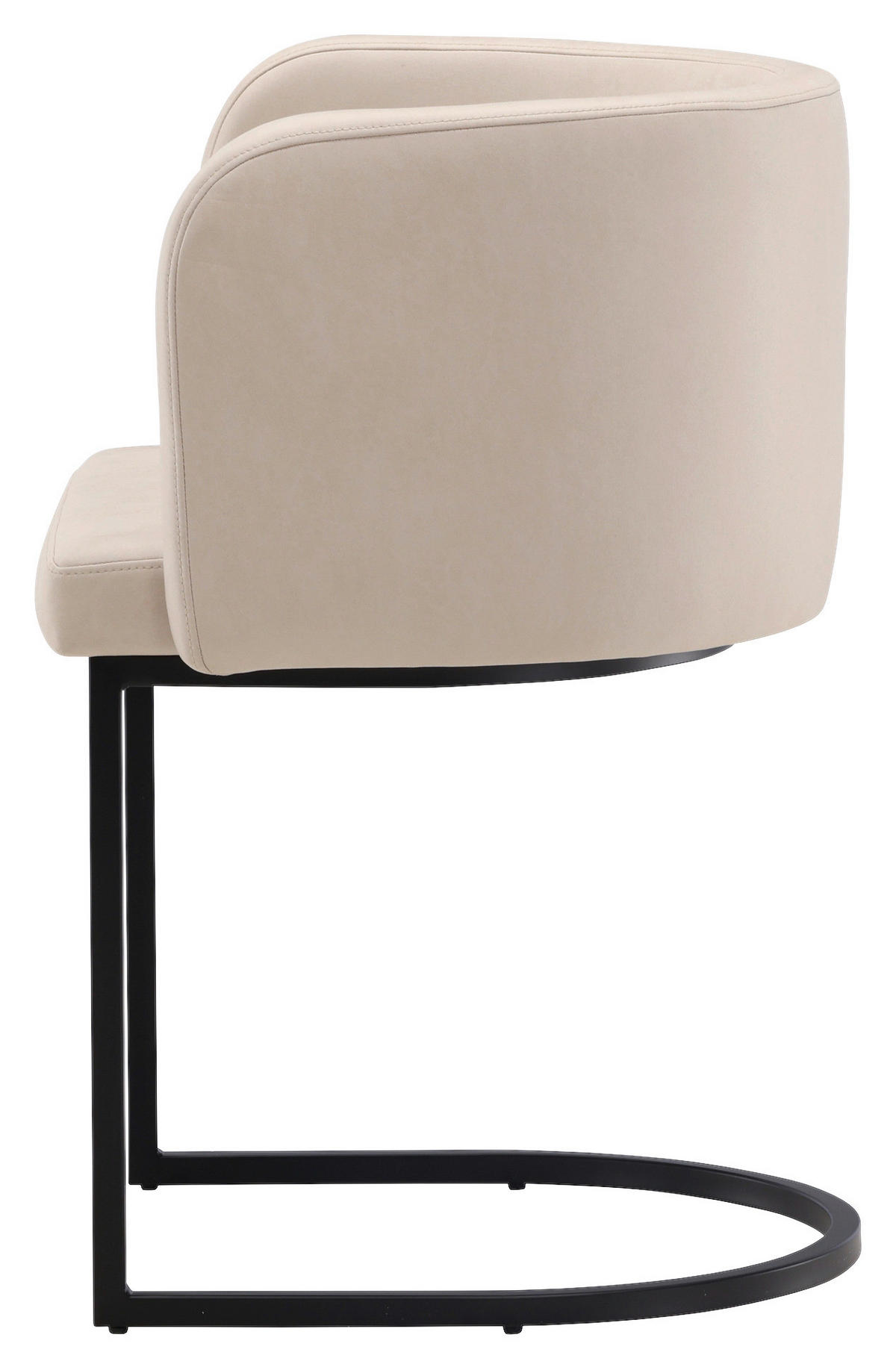 STOL stål flatväv  - beige/svart, Design, metall/textil (58/75/60cm) - Livetastic