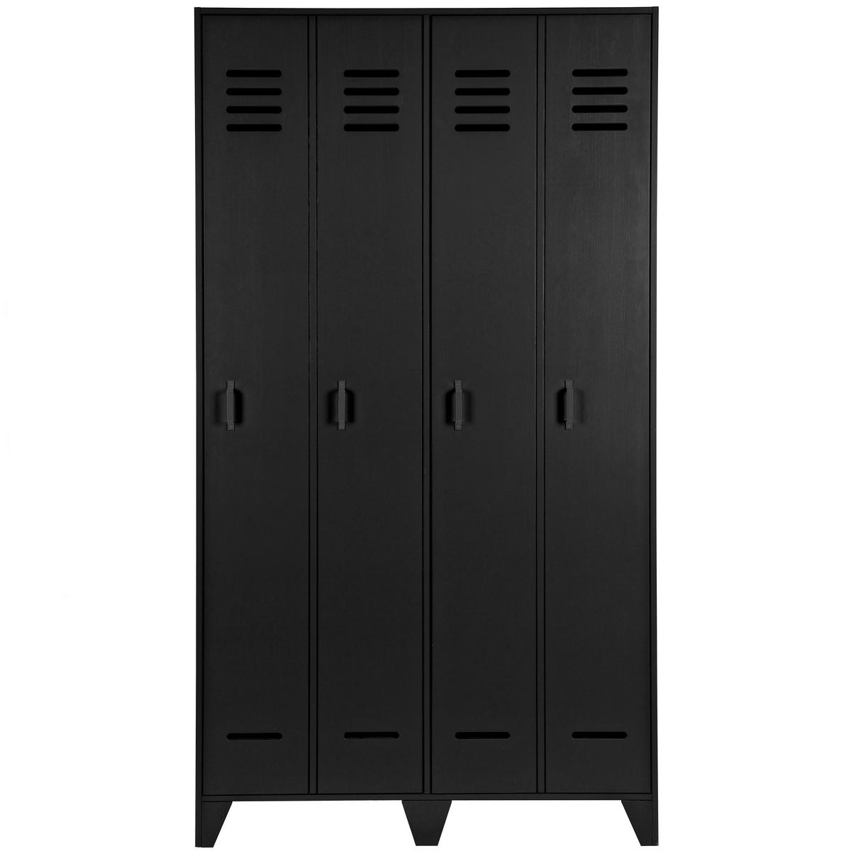 SPIND - Schwarz, Design, Holz/Metall (103/187/40cm) - Livetastic