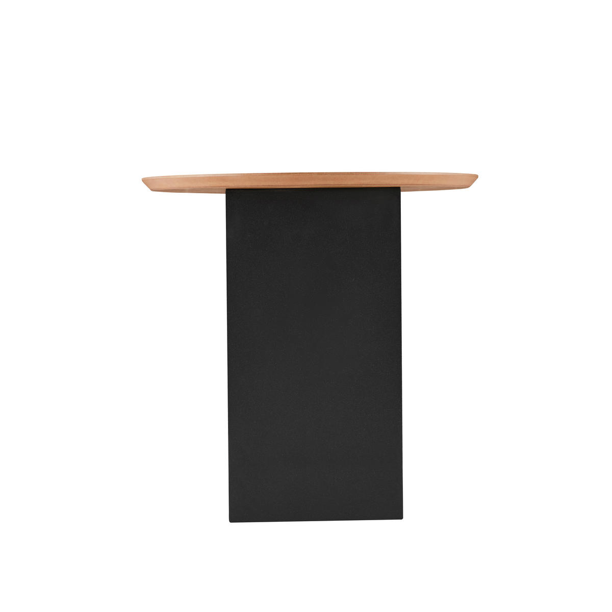 BEISTELLTISCH 50/50/50 cm Eiche furniert Schwarz, Eichefarben rund  - Eichefarben/Schwarz, Basics, Holz/Holzwerkstoff (50/50/50cm) - Xora