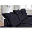 ECKSOFA Rivello in Echtleder Schwarz  328/193 cm  - Schwarz, Design, Leder/Metall (328/193cm) - Dieter Knoll