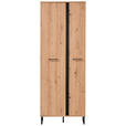 GARDEROBE 5-teilig  in 260/194,5/35 cm  - Schwarz/Eiche Artisan, Basics, Holzwerkstoff (260/194,5/35cm) - Carryhome