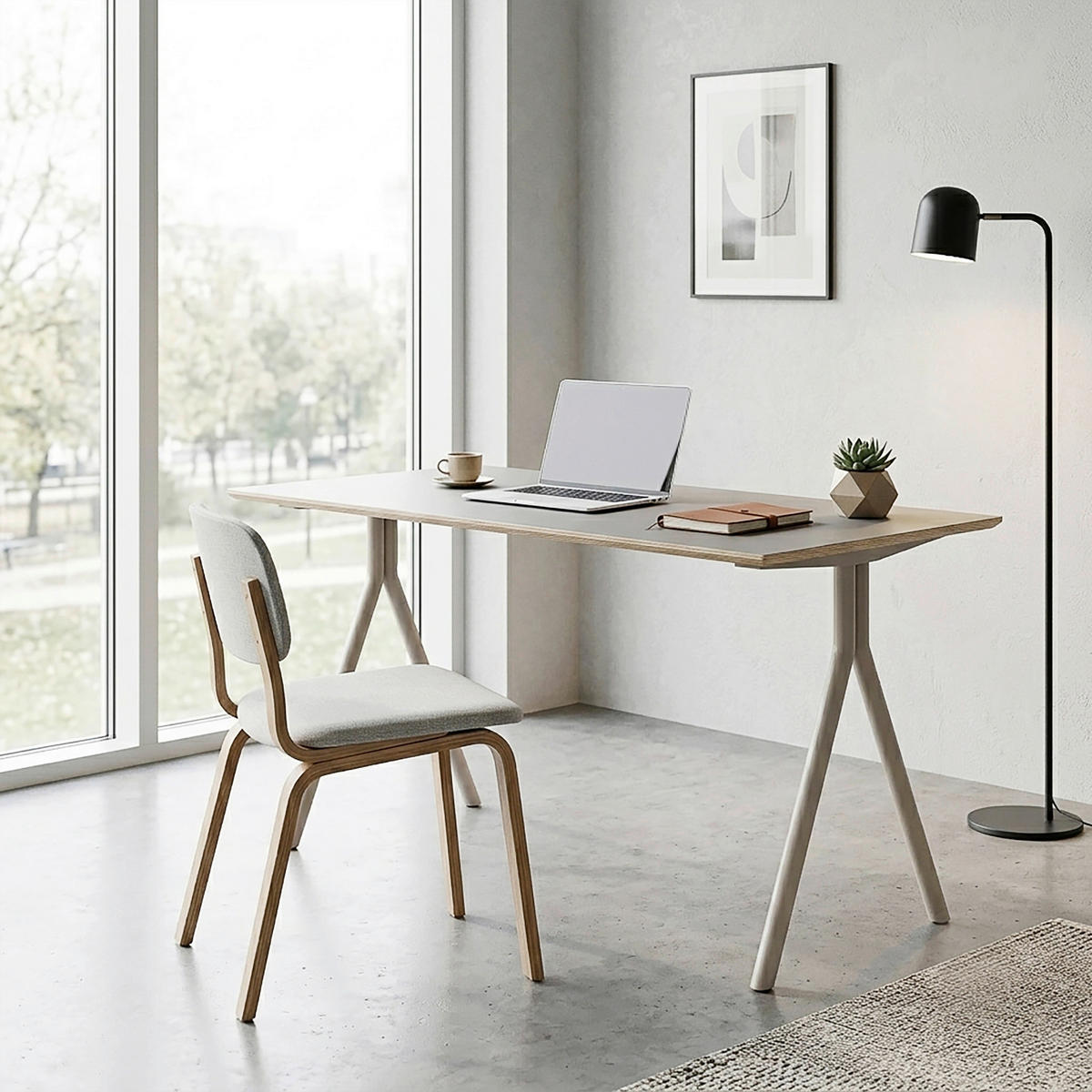 SCHREIBTISCH 140/60/75 cm Kaschmir  - Kaschmir, MODERN, Holz/Metall (140/60/75cm) - Carryhome