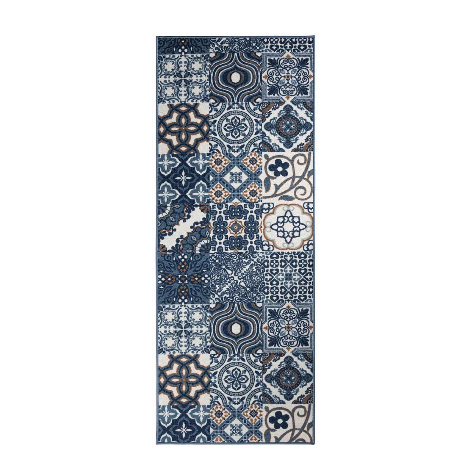 LÄUFER 80/150 cm Blau  - Blau, Design, Kunststoff/Textil (80/150cm) - Novel