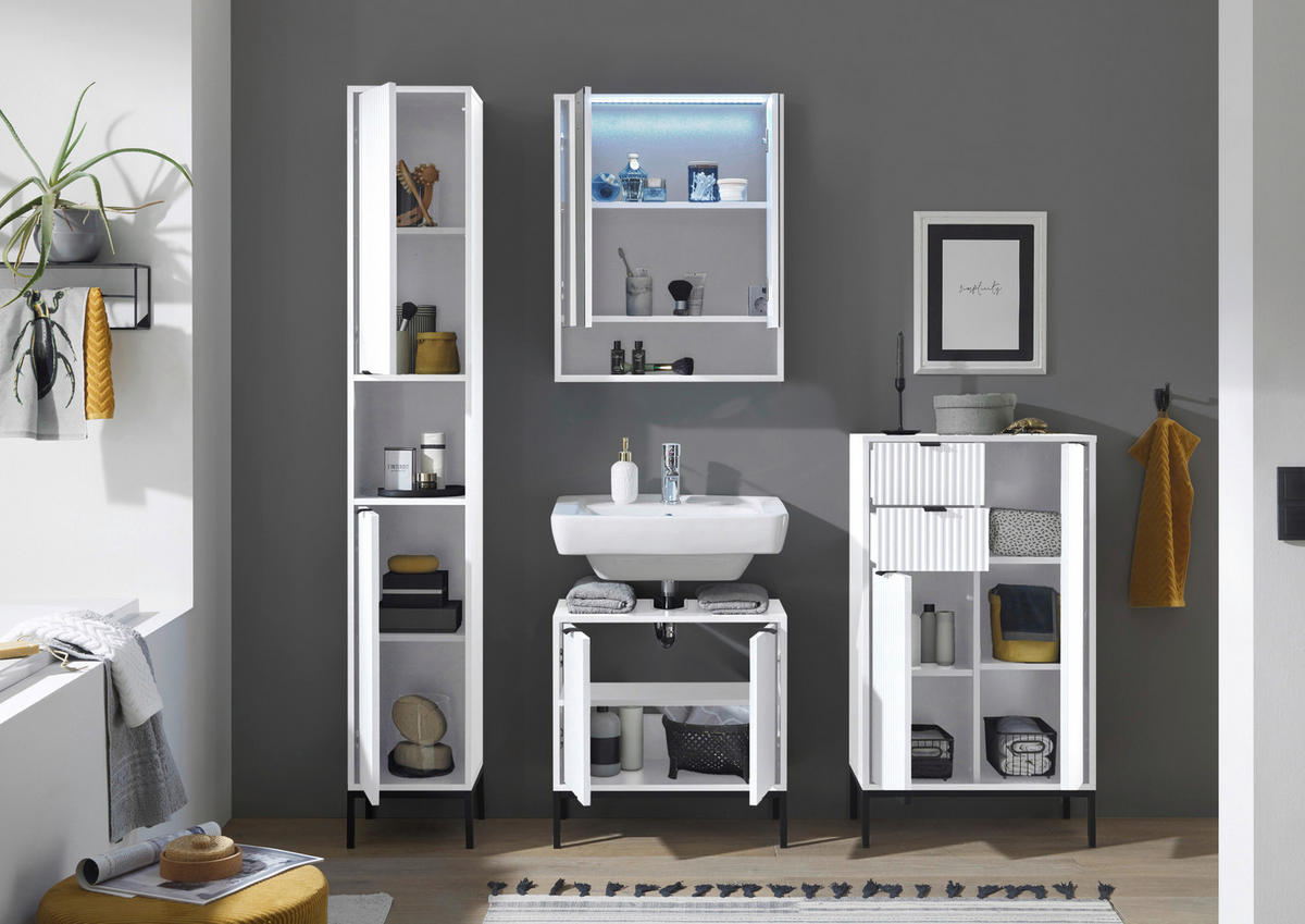 HIGHBOARD  in 60/106/32 cm  - Anthrazit/Weiß, MODERN, Holzwerkstoff/Kunststoff (60/106/32cm) - MID.YOU