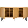 SIDEBOARD 150/75/40 cm  in Schwarz, Eichefarben  - Eichefarben/Schwarz, Design, Holzwerkstoff/Metall (150/75/40cm) - Carryhome