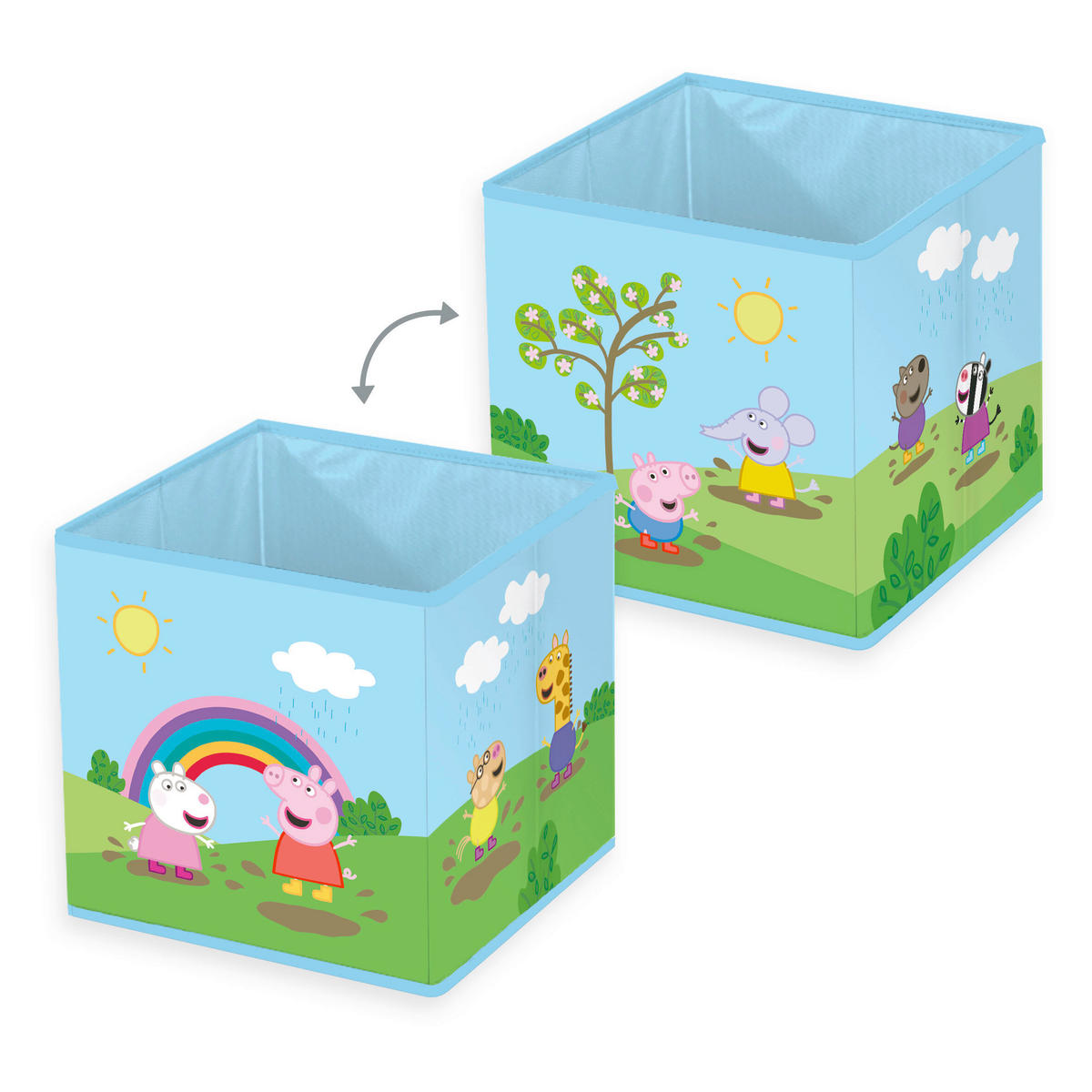 AUFBEWAHRUNGSBOX Peppa Pig  - Hellblau, Basics, Textil (30/30/30cm) - Herding