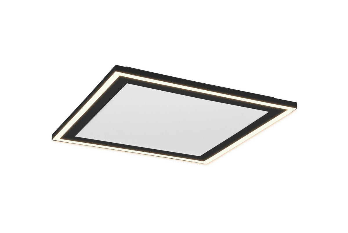 PLAFONIERĂ CU LED - negru, Konventionell, plastic (43/43/3,5cm)